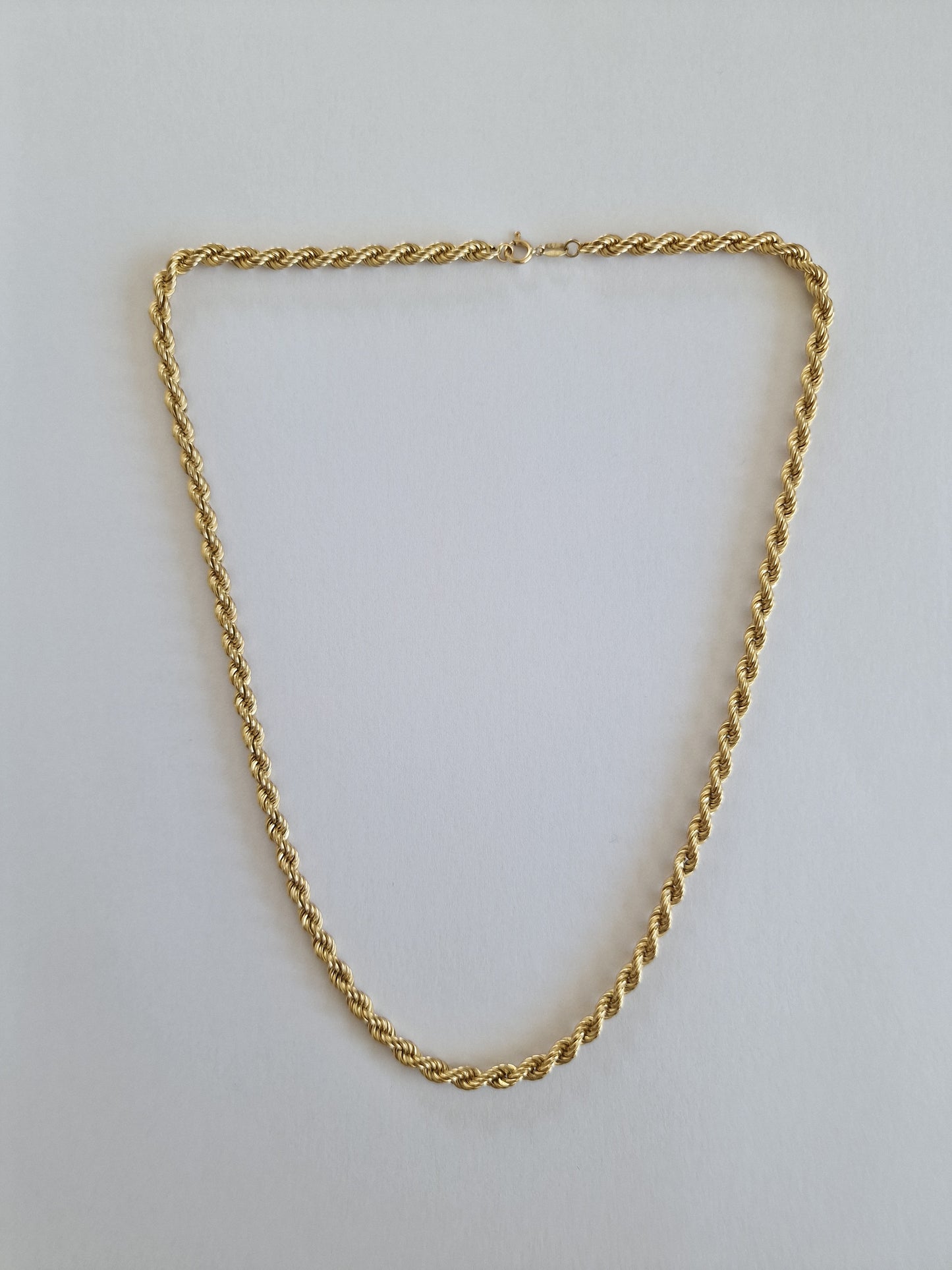 9ct Gold Rope Chain 18inches 7.57g Hallmarked 375